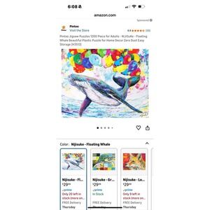 Floating Whale Puzzle 1200 Pieces Jigsaw Puzzle - Brand New In Shrink Wrap